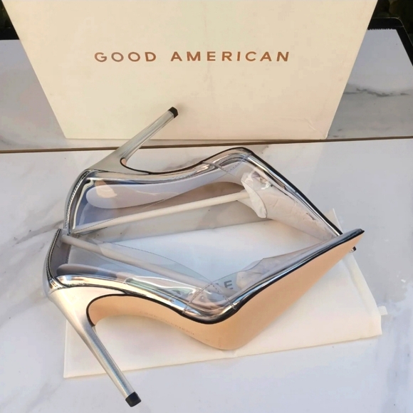 NEW Good American Cinderella Clear Pump Heels Women's Size 9 Cinder-f-ing-rella - Picture 10 of 10